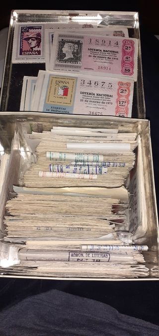 BILLETES DE LOTERÍA ANTIGUOS