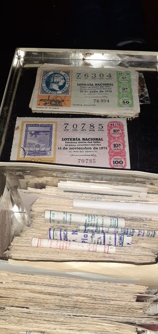BILLETES DE LOTERÍA ANTIGUOS