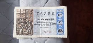 BILLETES DE LOTERÍA ANTIGUOS