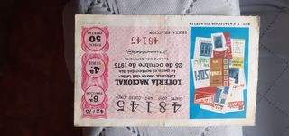 BILLETES DE LOTERÍA ANTIGUOS