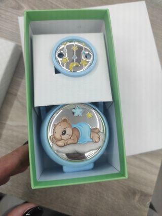 Porta ciuccio e catenella in argento