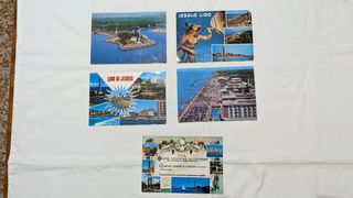 CARTOLINE POSTALI VINTAGE 5 PEZZI LIDO DI JESOLO