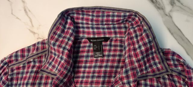 CAMISA MANGO MUJER ENTALLADA Cuadros