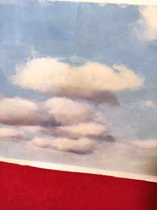 QUADRO OLIO SU CARTONCINO “NUVOLE”