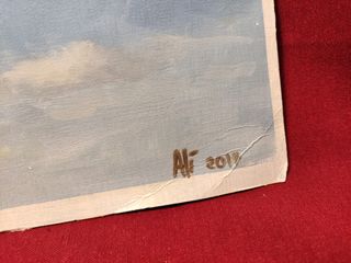 QUADRO OLIO SU CARTONCINO “NUVOLE”