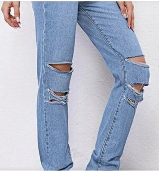 Jeans rectos rotos Shein.TS