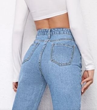 Jeans rectos rotos Shein.TS