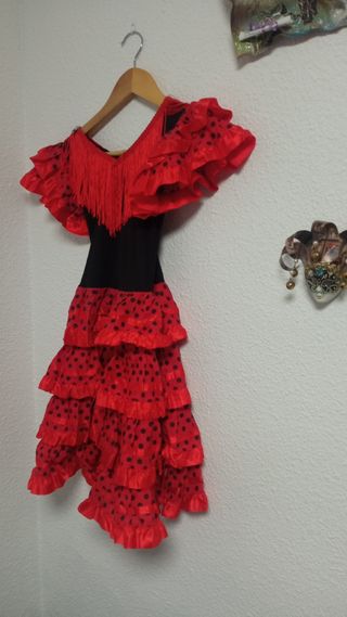 Vestido de Sevillanas talla 6 flamenco