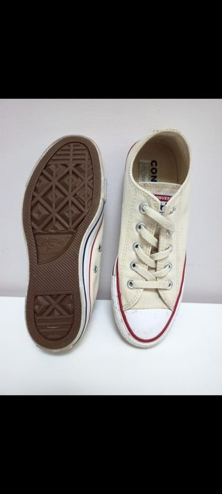 Zapatillas Converse beige blanco