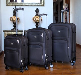 3 Maletas COLORES 8 Ruedas Giratorias Tela