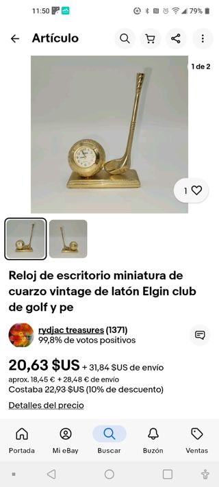 Reloj Golf Vintage Funciona perfectamente.