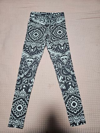 Legging blanco-negro mandalas