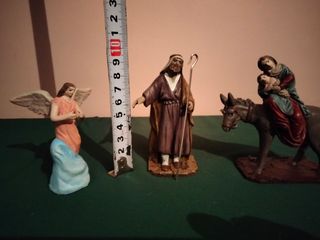 Figuras Belén huida Egipto anunciación 9 10 cm