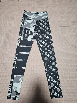 Legging leopardo lycra tonos azules