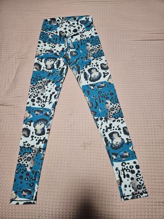Legging leopardo lycra tonos azules