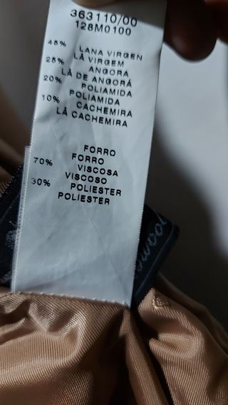 Abrigo Cashmire Yera de Paño