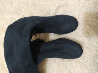 Botas azul marino de antelina altas