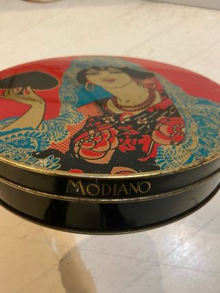 scatola latta vintage carte Modiano