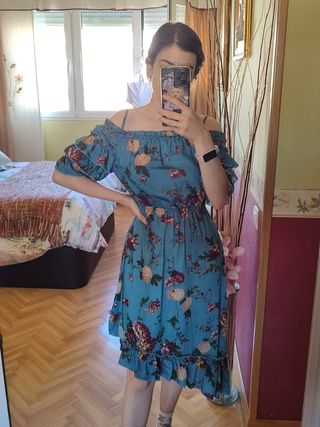 Vestido flores midi