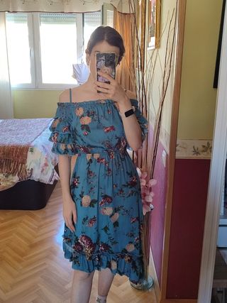 Vestido flores midi