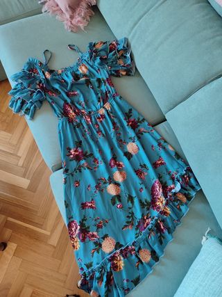 Vestido flores midi