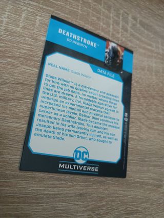 Cromos Estampas DC McFarlane Deathstroke 