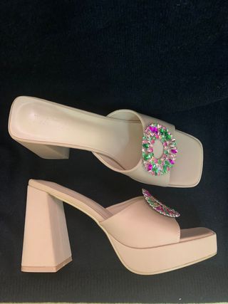 Sandalias tacon grueso