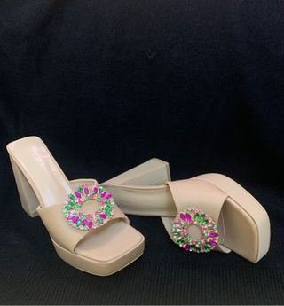 Sandalias tacon grueso