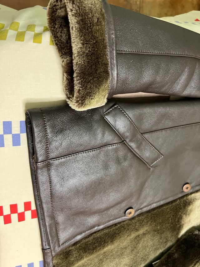 Chaqueton-Mutton Piel vuelta Artesanal Talla 48