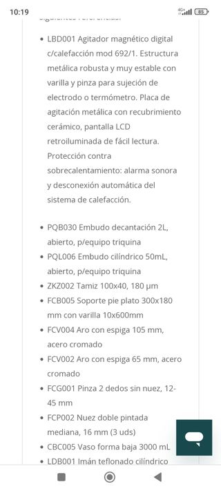 Equipo digestión de triquina