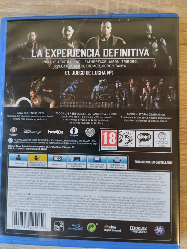 PS4 Mortal Kombat XL