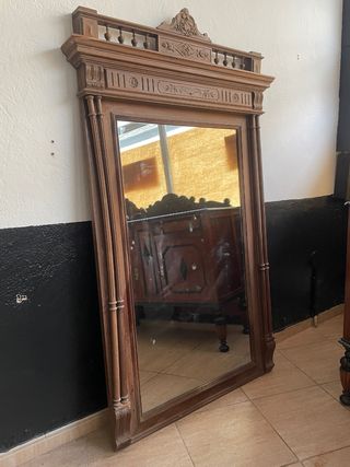 MUEBLE RECIBIDOR ANTIGUO - 2 PIEZAS.