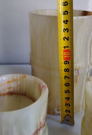 Conjunto vasos en piedra