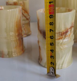 Conjunto vasos en piedra