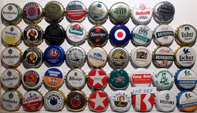  chapas de cerveza y refrescos