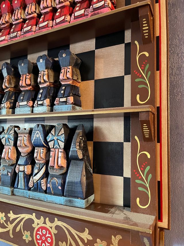 Ajedrez Vintage tallado a mano