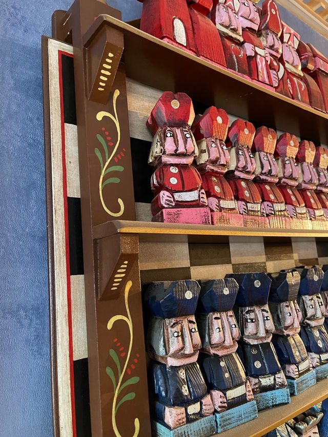 Ajedrez Vintage tallado a mano