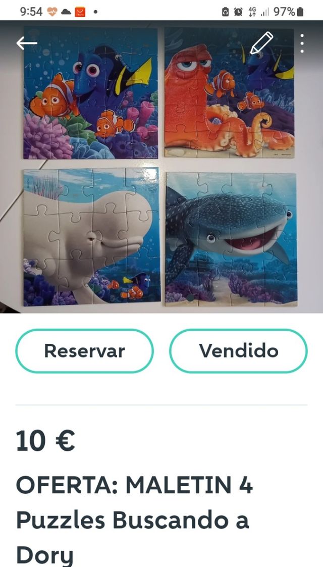 Maletín buscando a Dory. Puzzles