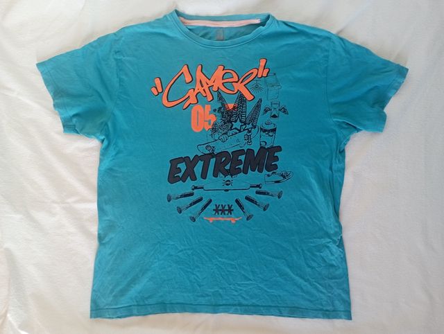 Camiseta manga corta turquesa