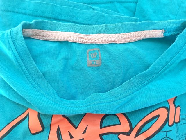 Camiseta manga corta turquesa