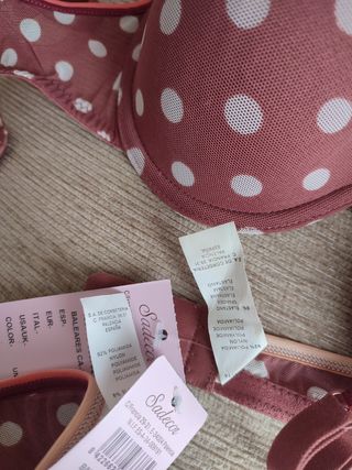 Conjunto braga, tanga (38) y sujetador (85C)
