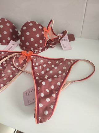 Conjunto braga, tanga (38) y sujetador (85C)