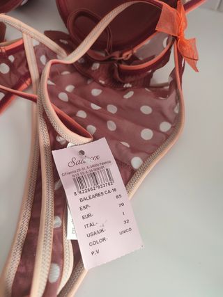 Conjunto braga, tanga (38) y sujetador (85C)