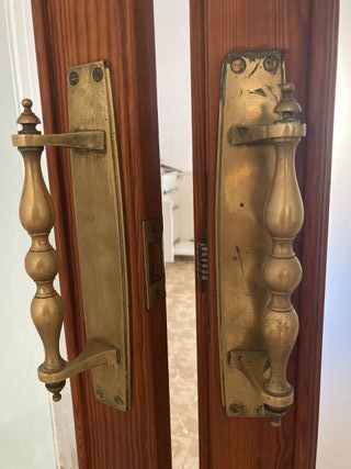 2 unidades. Puerta doble hoja madera y cristal