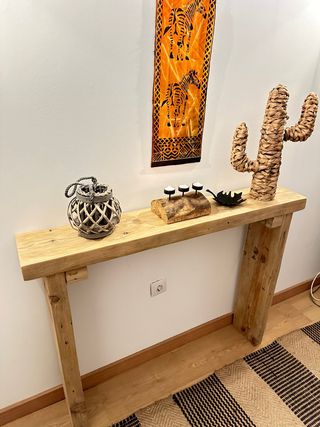 consola recibidor madera maciza