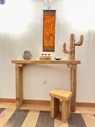 consola recibidor madera maciza