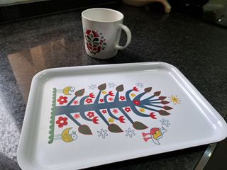 Taza desayuno con bandeja