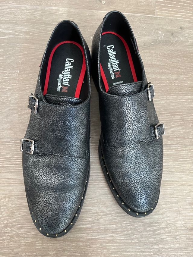 Zapato Callaghan doble hebilla en piel talla 38