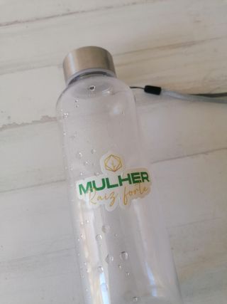 Garrafa Água Mulher Forte 500mL 0.5L Ginásio Gym