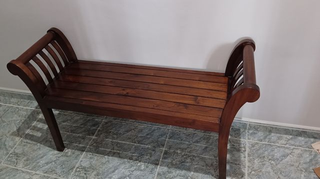 Banqueta madera maciza como nueva